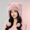 Windproof Raccoon Hat Thickened Winter Hat Cute Faux Fur Beanie  Winter Autumn