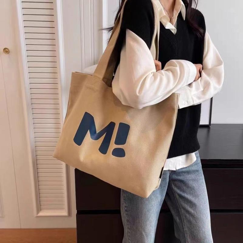 

Students versatile class canvas bag simple casual commuter tote bag large capacity shoulder bag bag for women