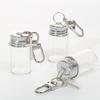 5 Pièces Porte-clés Bouteille en Verre Miniature Artistique Décoration Suspendue pour Sac à Dos Porte-clés Pour Cacher des Notes Secrètes et des Décorations