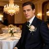 Beautiful Silk Flower Boutonniere Chest Flower For Weddings Parties And Formal Event Gatherings Dressingup Accessory