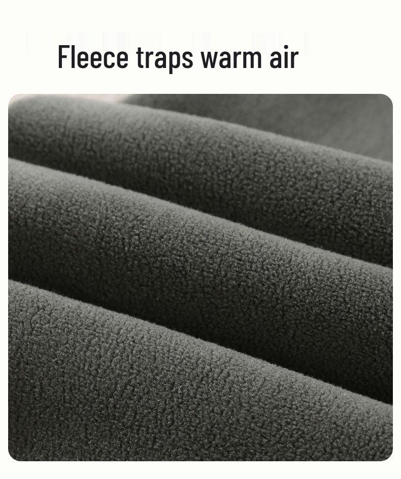 Men's Wool Camel Hair Long Leg Warmers with Knee Pads, Thickened Plus Velvet Cotton Layer, Women's Black Base Layer Pants for Autumn
