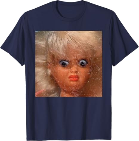 Maglietta Meme Faccia di Bambola Divertente Disgustosa Moda Donna Abbigliamento Estetico Artistico Regalo Originale Cotone Street Manica Corta Camicette