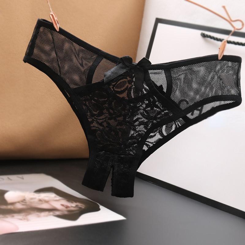Top Sell Sexy Panties for Women Open Crotch Lace Briefs Low Waist Underwear Comfortable Sexy Underpants