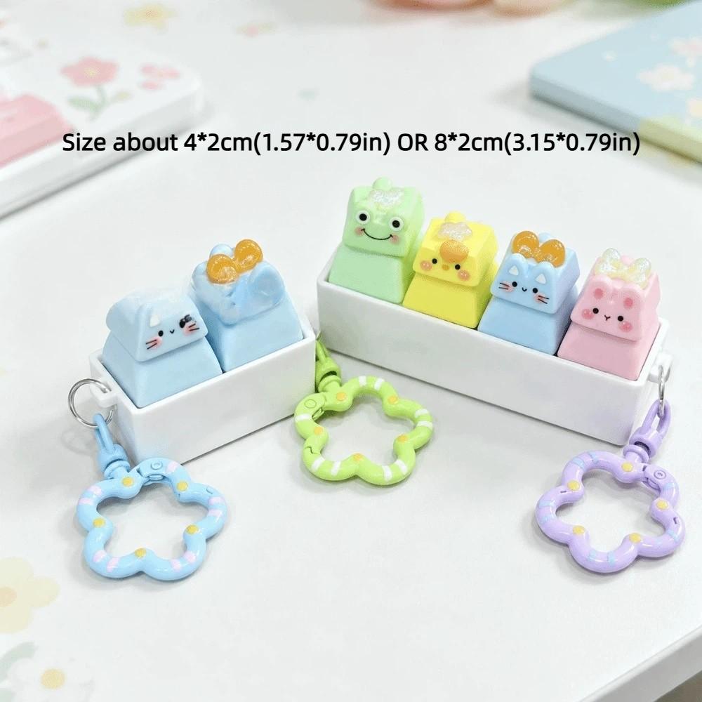 Finger Button Anti-stress Toy Pendant Cheese Calming Keychain Keys Fidget Keychain  Children Adults