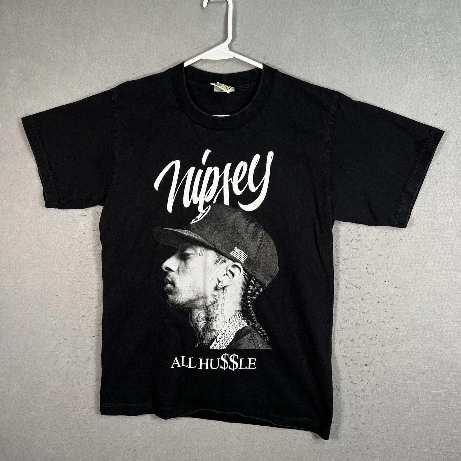 Nipsey Hustle All Hussle Rapper Album T Shirt Adult Medium Black Mens 4XL