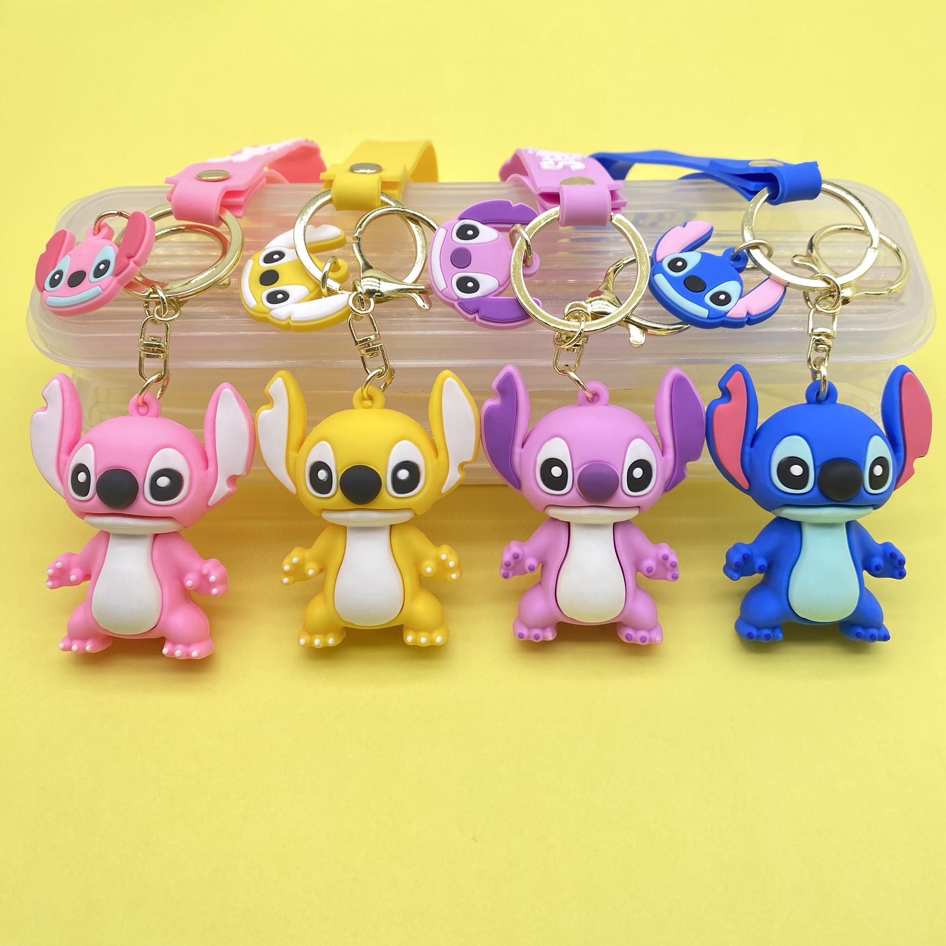 Набор из 4 3D брелоков Стич для рюкзаков