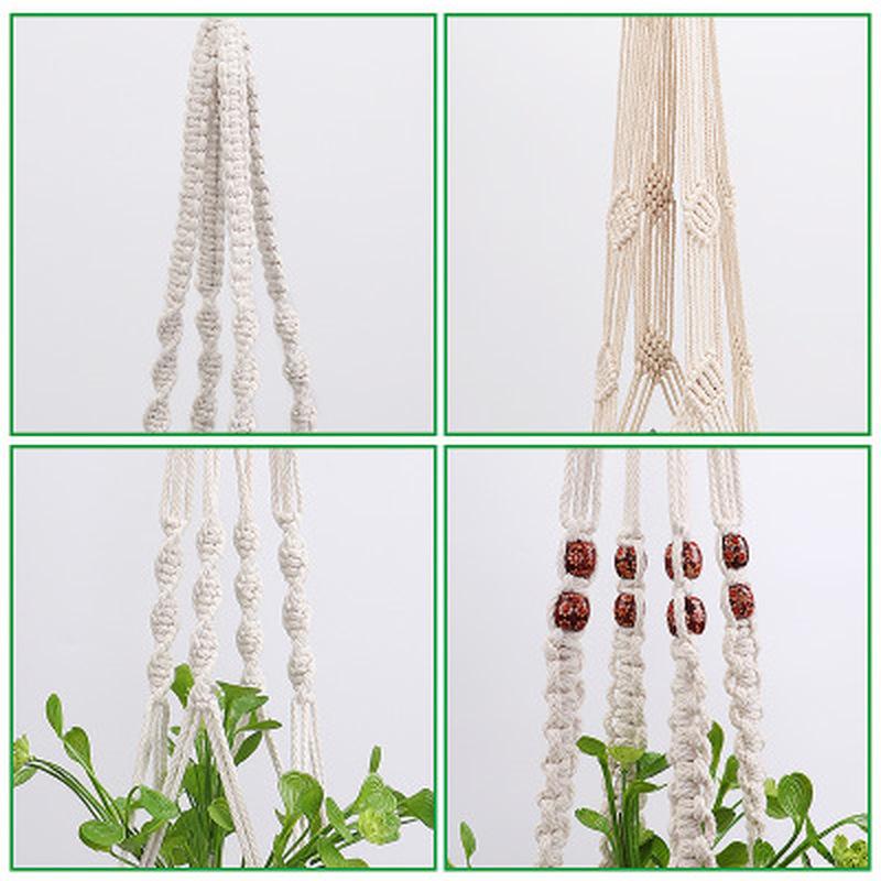 Handmade Macrame Plant Hanging Baskets Flowerpot Holder Balcony Courtyard Garden Wall Decoration Plant Hanger