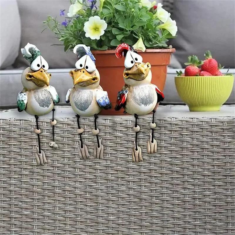 Funny Chicken Decor Resin Rooster Garden Statues Outdoor Yard Art Statues Lawn Decor Sculptures Home Ornaments Wacky Rooster