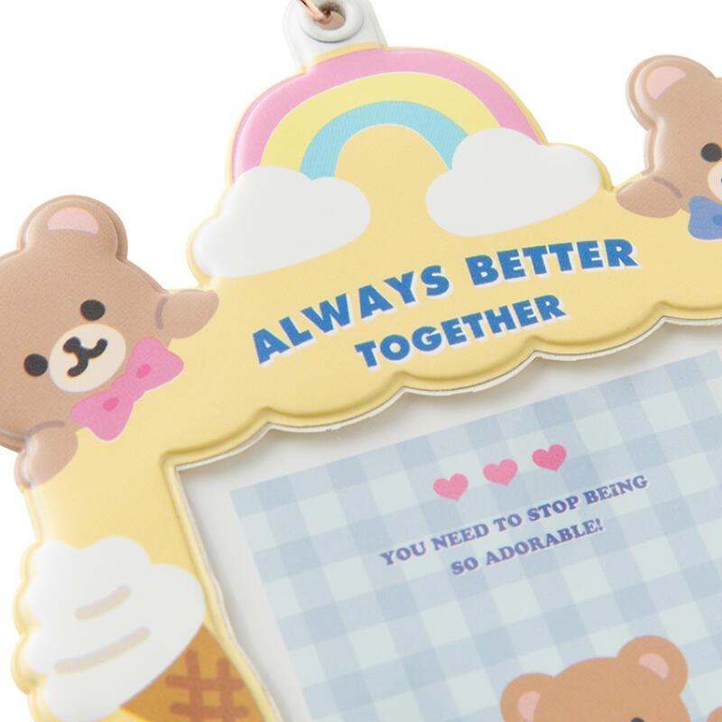 ARTBOX Yellow Rainbow Bear Photocard Holder Soft PVC Card Sleeve Frame