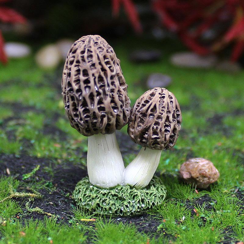 Simulated Mushroom Ornaments Moss Micro Landscape Succulent Plant Flowerpot Waterproof Decoration Diy Garden Resin Crafts
