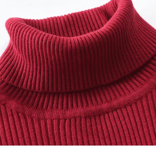 Autumn and Winter Men's High Neck Sweater Korean Version Slim Fit Youth Solid Color Pullover Bottom Knitted Jersey