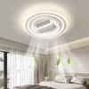 Modern Smart Leafless Ceiling Fan with Tricolor Light and Voice Control for Living Room/Bedroom, 110V, 36 inches