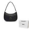 New MLB Monogram Collection Artificial Leather Shoulder Bag Dumpling Bag Shoulder Bags Unisex Black Gold 3ABQS022N-50BKS