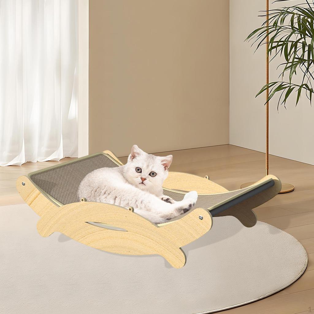 Kattelounge Klorebrett med Treramme for Klopleie og Avslapning