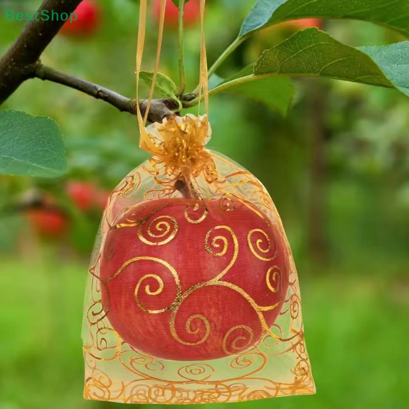 Gift Jewelry Candy Packaging Bag With Gold And Silver Foil,Vine Pattern,Organza Bag With Gold Foil,Drawstring Bag