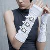 White Dark Gothic Arm Covers Polyester Half-arm Sleeve Gloves Punk Arm Sleeves  Cosplay