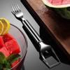 Multipurpose Melons Slicers Stainless Steel Watermelon Fork Cutter Kitchen Fruit Cutting Tool for Home Party Camping