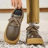 Shoes Winter British style retro casual leather shoes Leather surface waterproof and non-slip sports thick sole heightening Martin shoes
