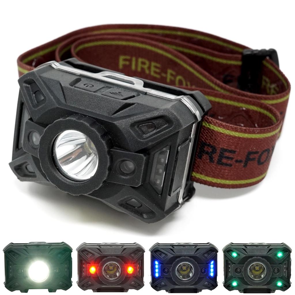 Headlamp Green LED Use 5W COB Light FX-2114 4-Color - White, Red, Blue, - Outdoor/Emergency - +