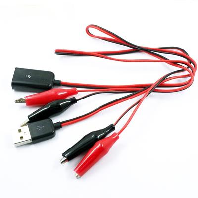 1 çift USB Timsah klipler Timsah tel Erkek/dişi USB test cihazı Dedektörü DC Gerilim ölçer ampermetre kapasiteli güç ölçer