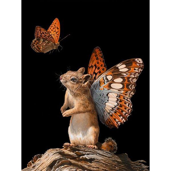 

5D комплект алмазной живописи темное животное Фламинго рыба олень морская черепаха мышь полная квадратная и круглая вышивка мозаика краска для вышивки крестом Full Round 20x25CM