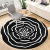 1pc Star Vortex Office Round Area Rug,  Mat Suitable For Office, Under Office Chairs Bedroom Living Room Home Decor, Room Deco