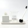Countertop Ceramic White Rectangular Sink Organizer Storage Plate Storage Holder Vanity Tray