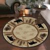 Nordic Retro Round Carpet for Living Room American Pastoral Styl Rug for Bedroom Home Decor Mat Non-slip Chair Mat Washable