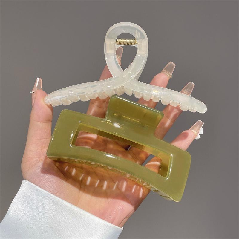7Designs Giant Flower Cross Acrylic Hair Claw Clips for Women Accessories Jewelry Korean Jelly Large Resin Crab Clamp Headwear