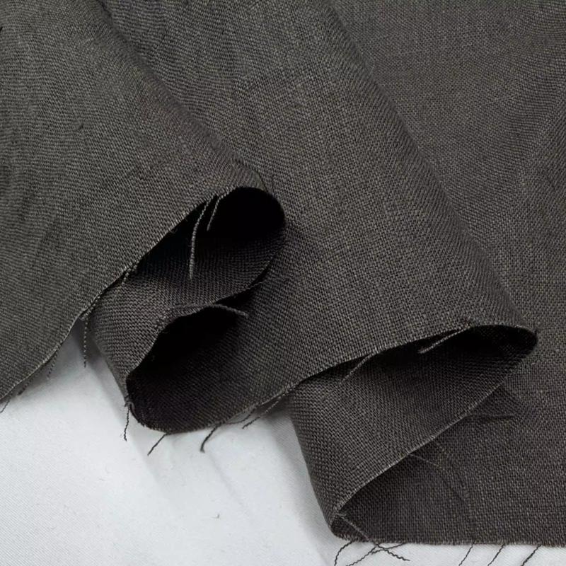 Tissu Pur Lin Lin Lavé Confortable Respirant Tissu Printemps Été DIY Robe Pantalon Large Veste Légère Vêtement