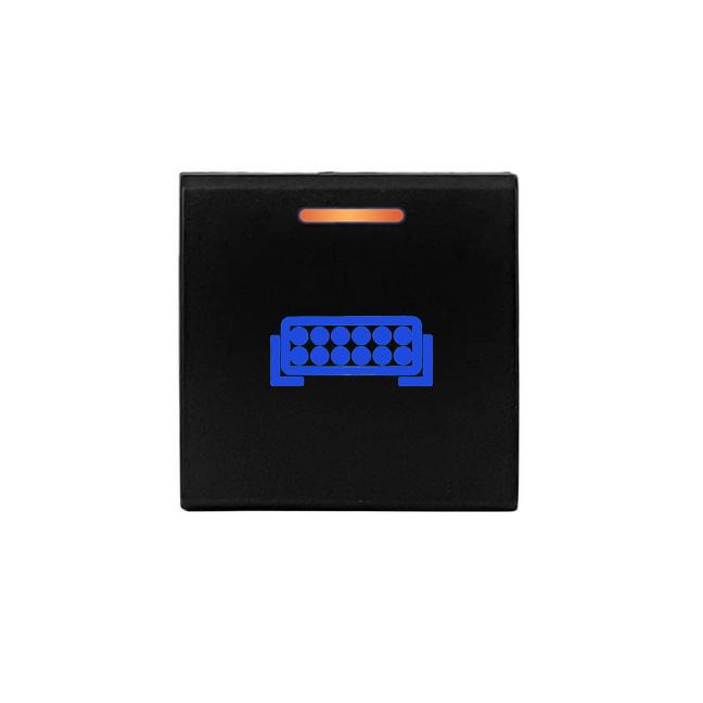 12V Blue Orange Light Latching Momentary Push Switch 22 X 22mm For Toyota Prado 150 Series Camry Hiace Corolla RAV4 Land Cruiser