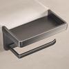Space Aluminum Bathroom Tissue Holder with Storage Shelf