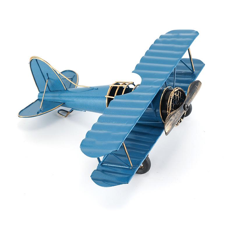 Handmade Small Airplane Model Ornaments Creative Plane Statue Miniatures Art Crafts Decoration Desk Accessories Gift