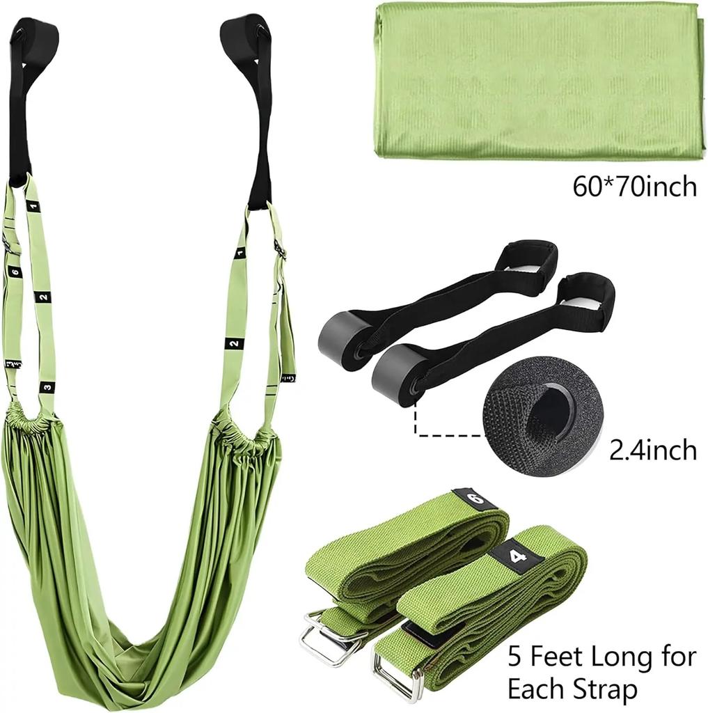 Leg Stretcher Strap, Stretching Equipment with Door Anchor Flexibility Trainer Backbend Assist for Dance Aerial Yoga Ballet Leg