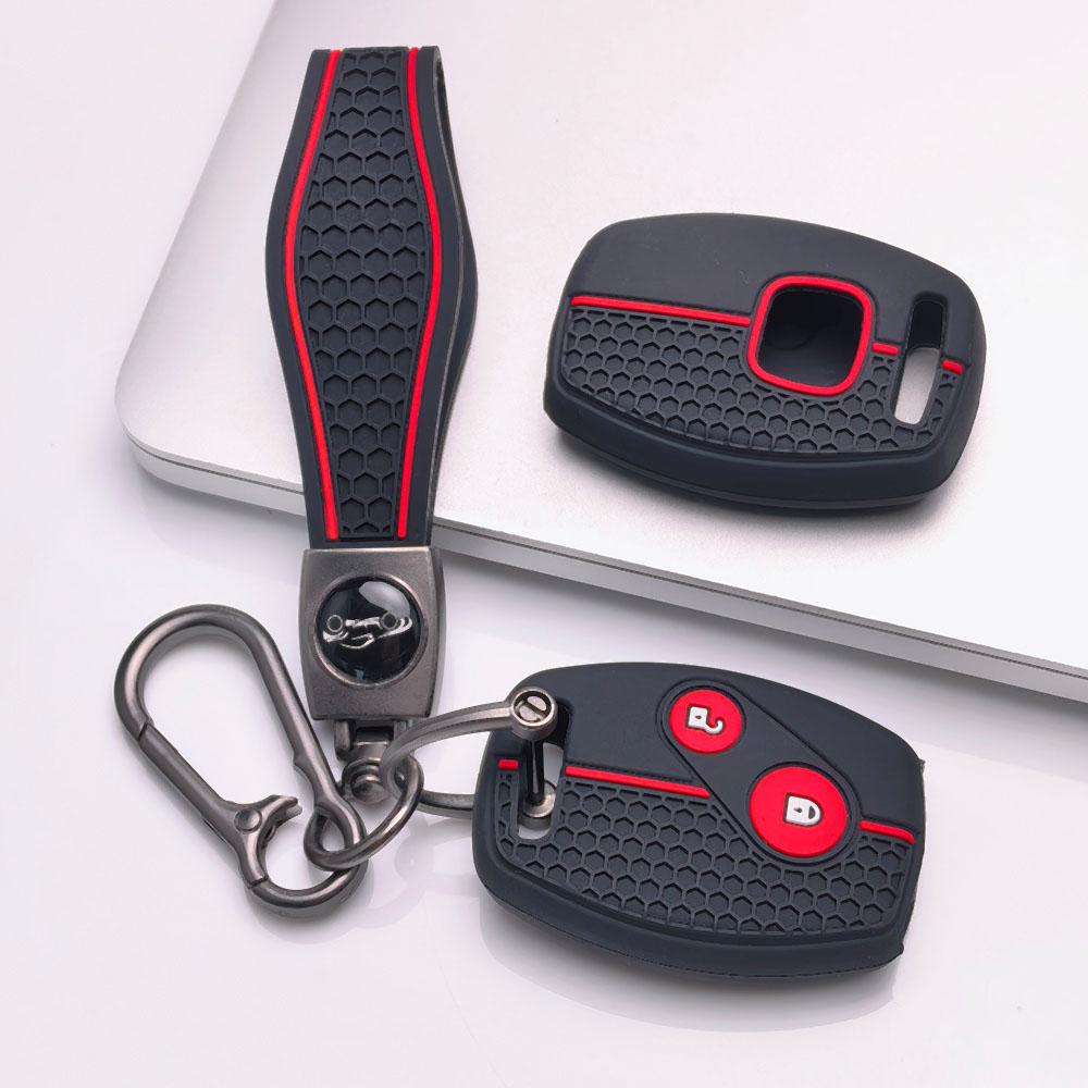 Soft Silicone Car Key Cover Keychain For Honda 7th 8th Gen Accord CRV Odyssey Fit City Civic And Classic Old Model Anti-Scratch Guard