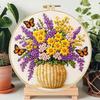 DIY Embroidery Kit Colorful Needlework Craft Animal Embroidery Flower Sewing Kits  Beginners