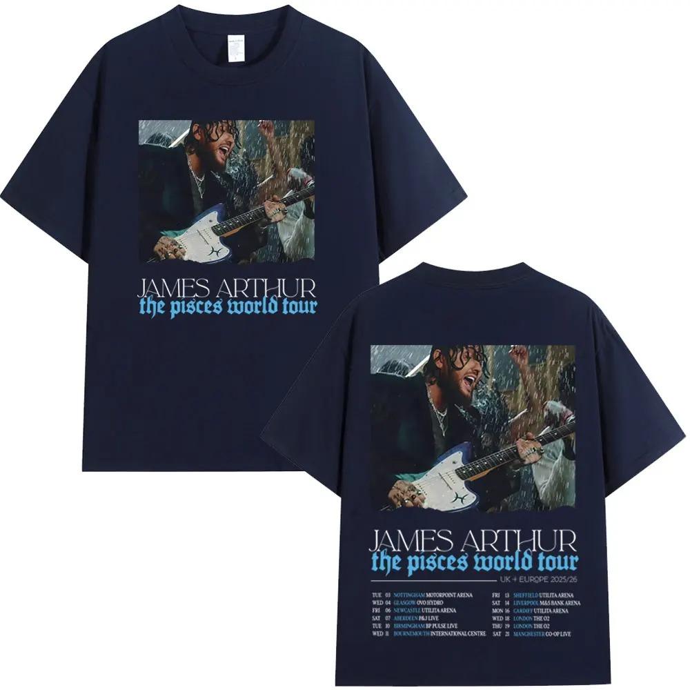 James Arthur Pisces World Tour 2026 Grafiche Cotone Maglietta Uomo Girocollo Estate Y2K Manica Corta Donna Hiphop T-shirt Regalo Fan