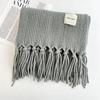 Scarf Women's Winter Korean Style Versatile Macaron Couple Student Knitted Wool Warm Tassel Shawl Neck Scarf Neck Protector