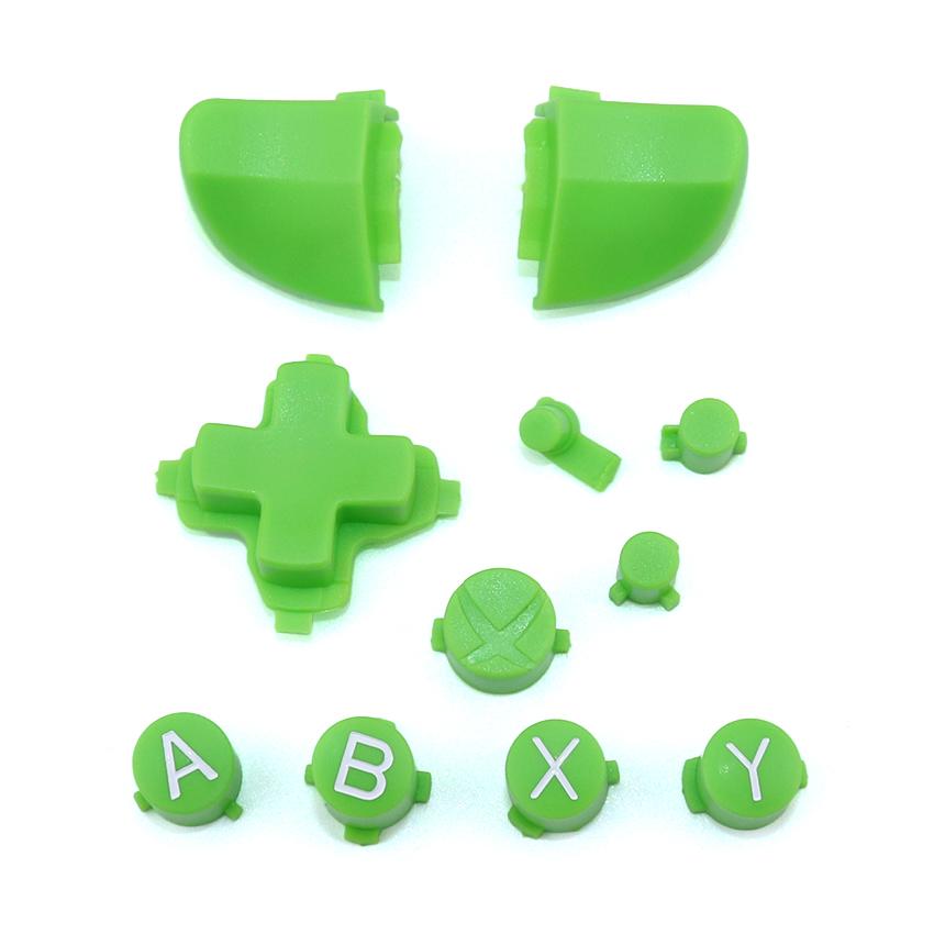 10 Colors/11 Piece Set Solid RT LT Trigger Buttons Mod Kit for Microsoft Xbox One S Slim Controller Analog Stick Dpad
