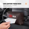 Car Tissue Box Cover Leather Paper Towel Storage Bag For KIA Sorento Stinger Soul Spectra Niro Cadenza Sephia