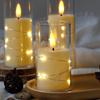 Simulated LED Candle String Lights with Acrylic Cups for Christmas, Birthdays, and Weddings