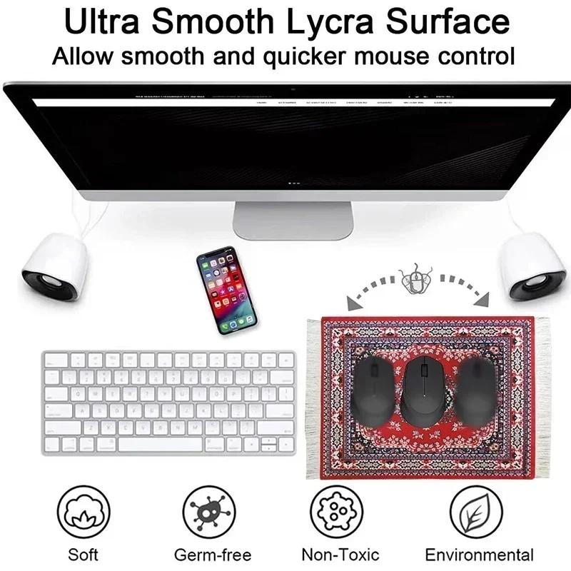 Woven flower Persian carpet small coaster retro style rubber non-slip computer mats wholesale merchants cheap mouse pad desk mat