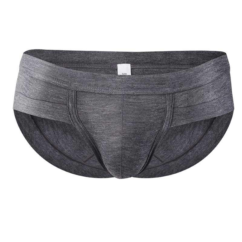 Men's underwear: U-shaped modal briefs, masculine feel, pocket for sports, breathable, low-waisted shorts