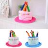 Geburtstagskuchen-Hut mit Kerze, Stirnband, Party-Foto-Requisiten, Kopfschmuck für Erwachsene und Kinder, Cosplay, Lustiges Geburtstagsgeschenk, Haarschmuck
