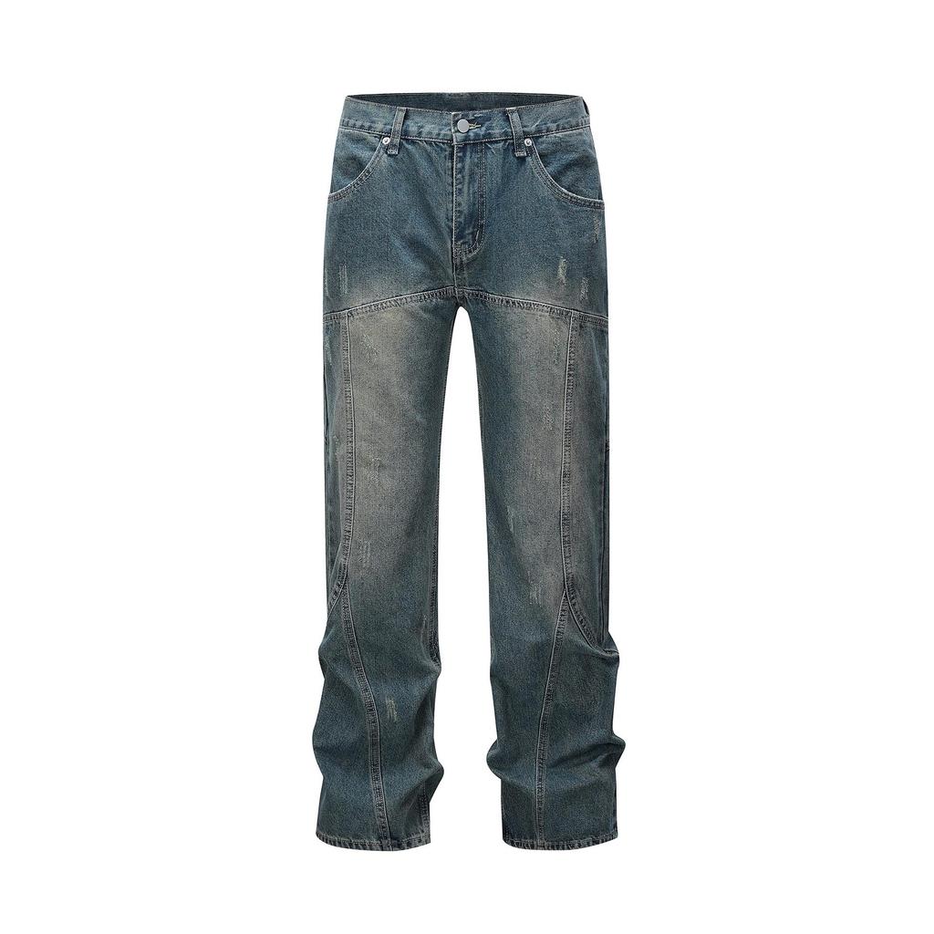 Unisex Multi-Pocket Cargo Jeans - European & American Street Style Loose Fit with Rips