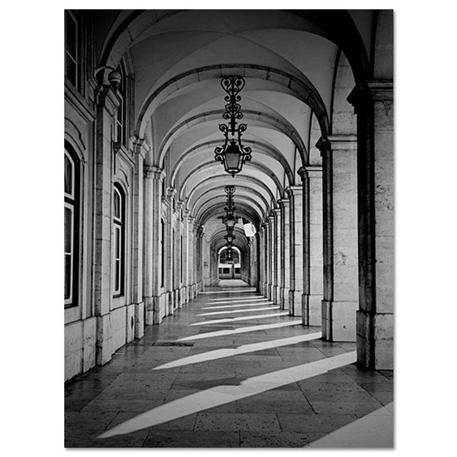 Nordic Poster Prints Black And White Arched Corridor Wall Art Canvas Painting Wall Pictures For Living Room Decorative Picture