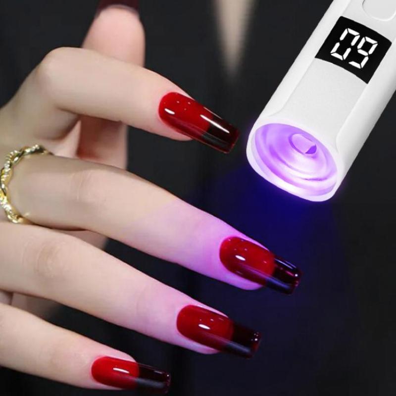 Professional Nail Uv Led Lamp Desk With Display Rechargeable Portable Mini Nail Dryer Stand Uv Lamp For Nails Art Removable
