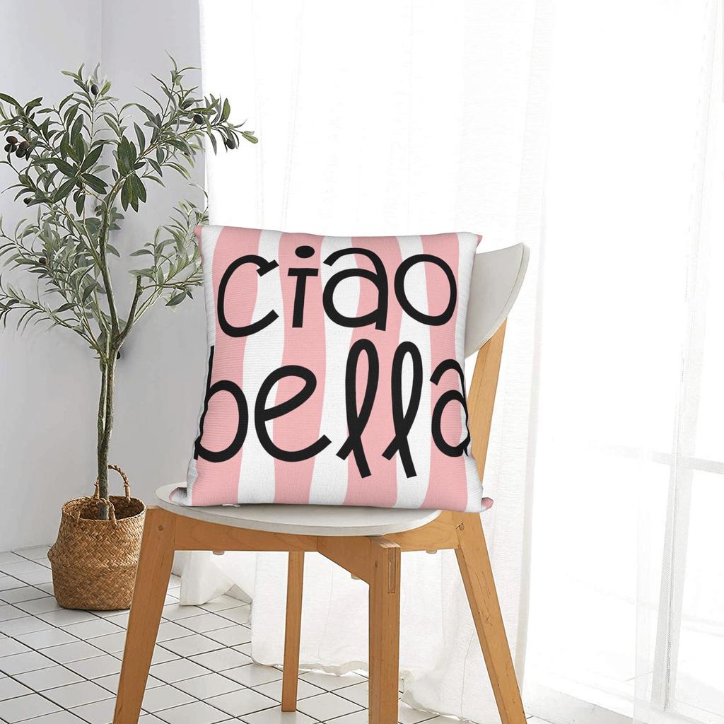 Ciao Bella Art Design Pillow Cover Soft Cushion Cover Novelty Pillow Case For Sofa Home Decoration