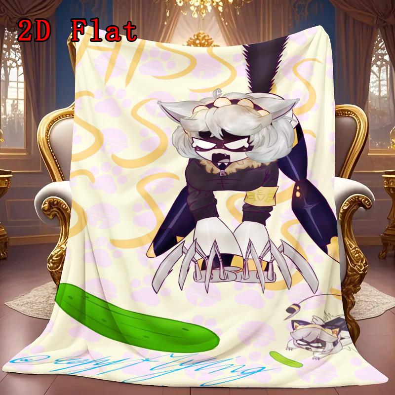 Striking Inorganic Killer 2D Flat Pattern Flannel Blanket High Quality All Seasons Warmth and Comfort Perfect for Christmas Gifts.