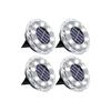 4 Pièces Lumières Solaires de Sol Éclairage Paysager pour Texture Diamant Encastrables Jardin Cour Chemin